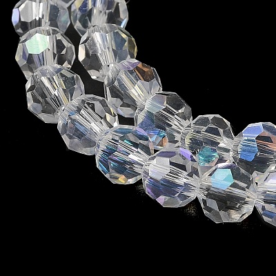 Electroplate Transparent Glass Beads Strands LS-EGLA-A035-T6mm-L19-1