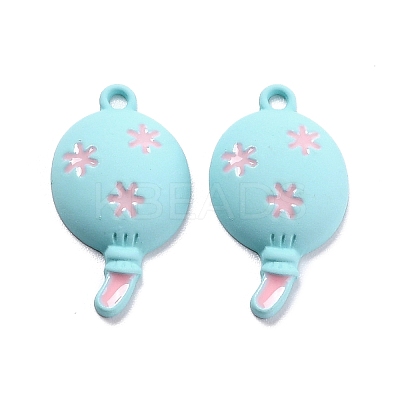 Spray Painted Alloy Enamel Pendant PALLOY-Z014-04-1