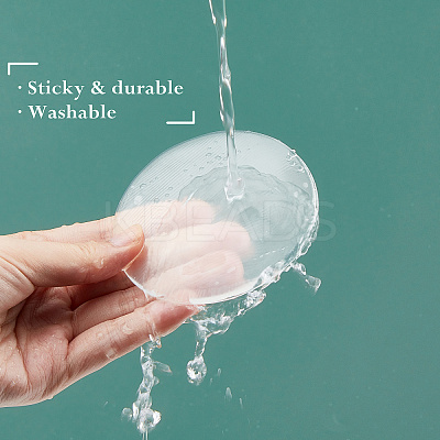 6Pcs 2 Style Door Knob Wall Shield Transparent Round Soft Rubber Wall Protector AJEW-OC0002-22-1