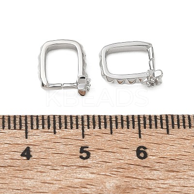 Brass Pave Clear Cubic Zirconia Ice Pick Pinch Bails CU-CBAD360-16P-1