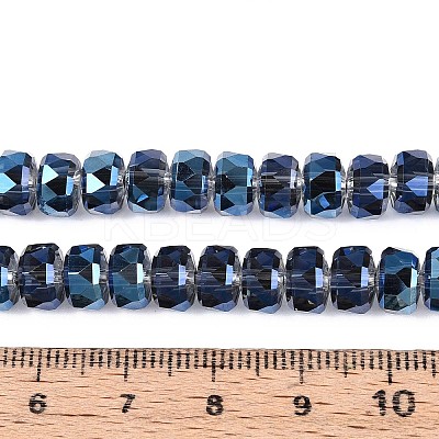 Electroplate Transparent Glass Beads Strands X-EGLA-N022-04A-D05-1