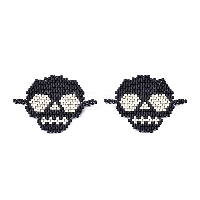 Handmade Seed Beads Links Connectors SEED-I012-49-1