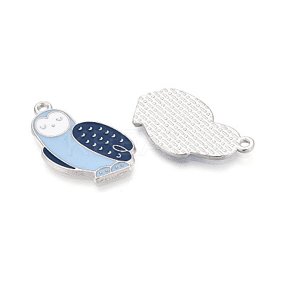 Rack Plating Alloy Enamel Bird Pendants ENAM-T024-67A-P-1