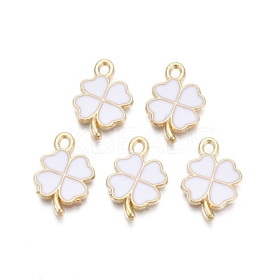 Rack Plating Alloy Enamel Pendants ENAM-N055-088-04LG-1