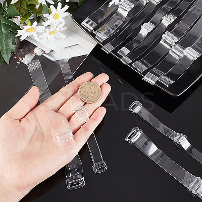 10 Pairs 2 Style Transparent Silicone Shoelace SIL-GF0001-11-1