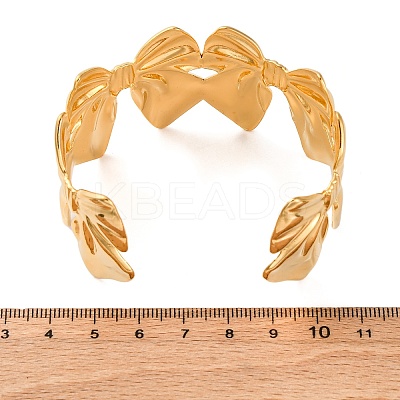 304 Stainless Steel Cuff Bangles for Women LS-BJEW-P347-02B-1