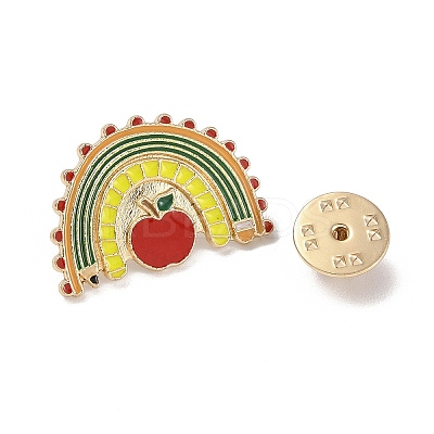 Teacher's Day Theme Rack Plating Light Gold Alloy Brooches JEWB-Z016-01KCG-19-1