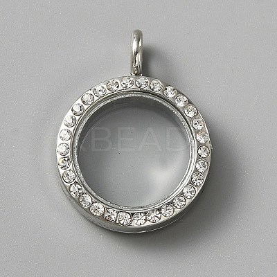 Alloy Crystal Rhinestone Locket Pendants LS-FIND-WH0061-50A-P-1