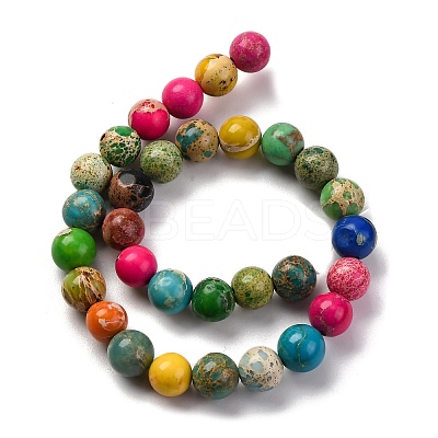 Dyed Natural Regalite/Imperial Jasper/Sea Sediment Jasper Beads Strands G-B124-C02-11-1