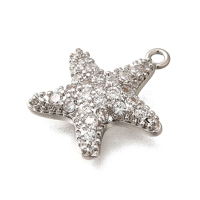 Brass Micro Pave Cubic Zirconia Pendants KK-M313-23P-1