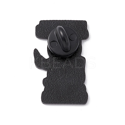 Cat with Word Alloy Brooch for Backpack Clothes LS-JEWB-M024-02B-A-1