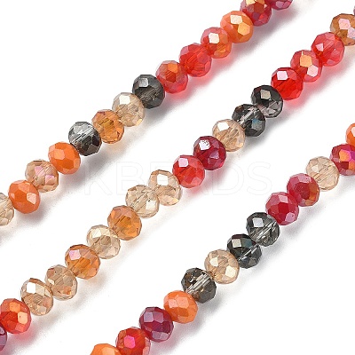 Electroplate Glass Beads Strands EGLA-YW0002-D06-1