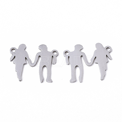 Tarnish Resistant Valentine's Day 201 Stainless Steel Links Connectors STAS-N091-54-1