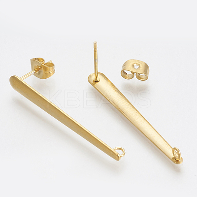 201 Stainless Steel Stud Earring Findings X-STAS-S079-45A-1