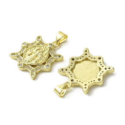 Brass Micro Pave Cubic Zirconia Pendants KK-H472-53N-G-1