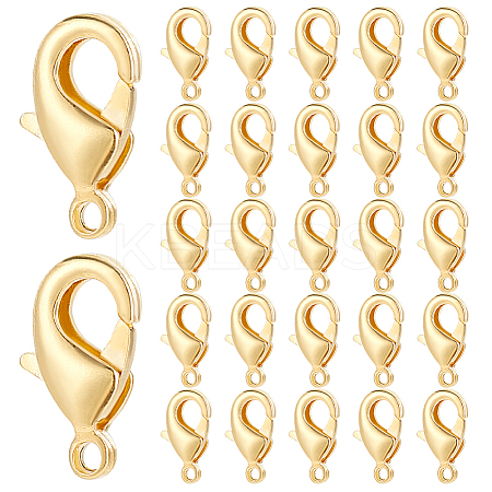 40Pcs Brass Lobster Claw Clasps KK-LP0001-56-1