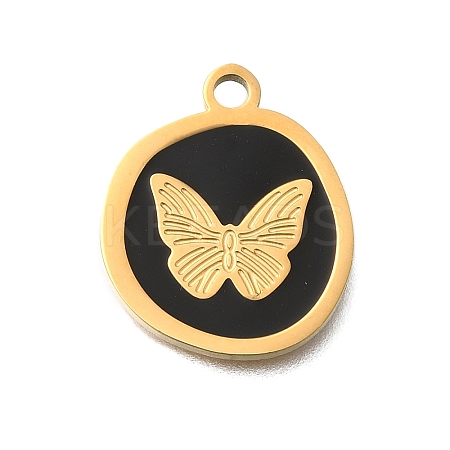 PVD Vacuum Plating 201 Stainless Steel Pendants STAS-C111-25G-1