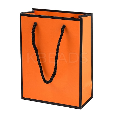 Rectangle Paper Bags with Twisted Rope Handles CARB-L011-01A-02-1
