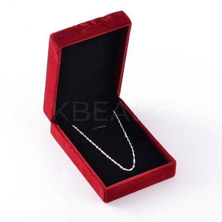 Rectangle Velvet Necklace Boxes X-VBOX-D003-01-1