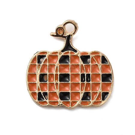 Thanksgiving Day Golden Tone Alloy Enamel Pendants ENAM-M002-01G-G-1