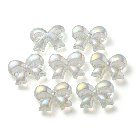 UV Plating Luminous Transparent Acrylic Beads OACR-P010-07B-1