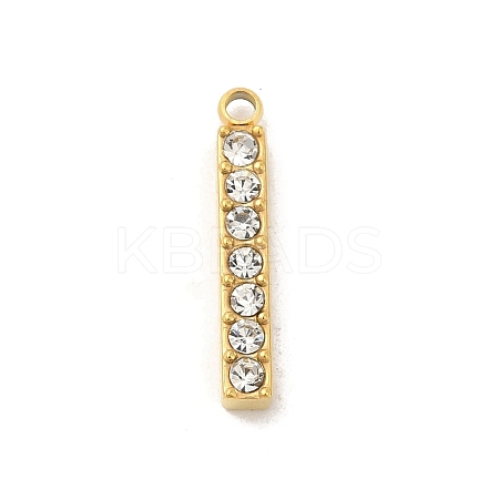 Ion Plating(IP) 304 Stainless Steel Rhinestone Pendants STAS-S131-10G-1