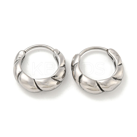 316 Surgical Stainless Steel Hoop Earrings EJEW-D096-12AS-25-1