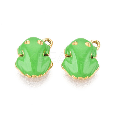 304 Stainless Steel Enamel Pendants STAS-T068-21-1