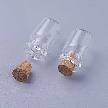 Mini Cute Small Glass Jar Glass Bottles LS-AJEW-H004-5-1