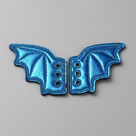 Bat Wing Cloth Shoe Lace Charm DIY-WH0308-467B-1