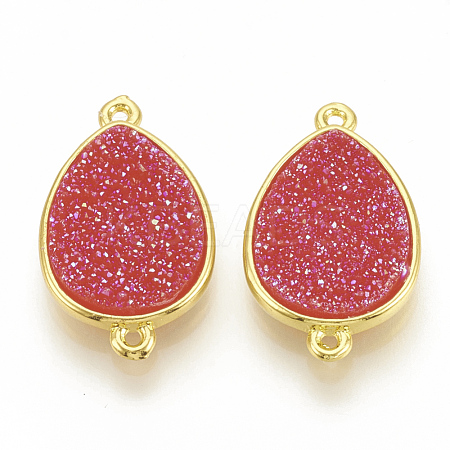 Druzy Resin Links Connectors RESI-T019-06K-1
