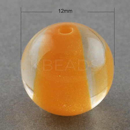 Round Resin Beads with Glitter Powder Inside X-RESI-Q160-12mm-2-1