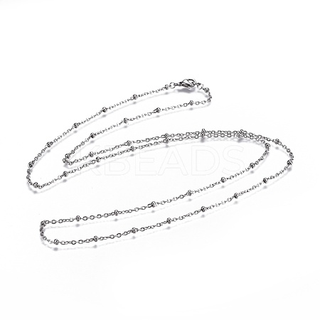 Tarnish Resistant 304 Stainless Steel Cable Chain Necklaces NJEW-JN02352-1