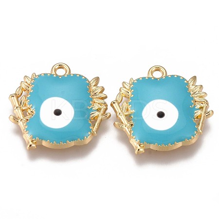 Eco-Friendly Alloy Enamel Pendants ENAM-N050-31C-NR-1