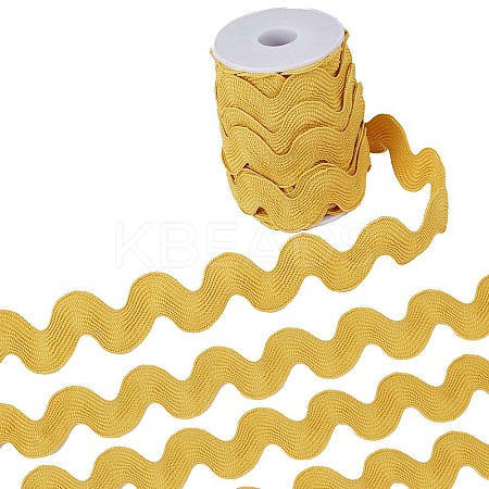 10 Yards Polyester Wavy Fringe Trim Ribbon OCOR-GF0002-49F-1