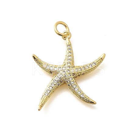 Brass Micro Pave Clear Cubic Zirconia Pendants LS-KK-Q040-01I-G-1