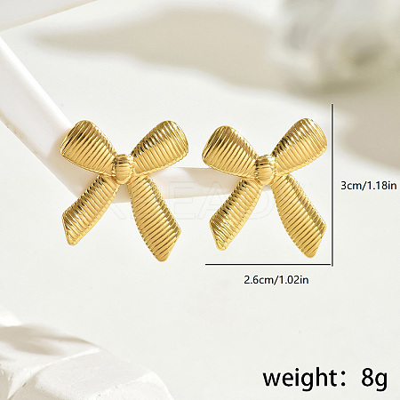 Vintage 201 Stainless Steel Butterfly Earrings for Women TC1733-1