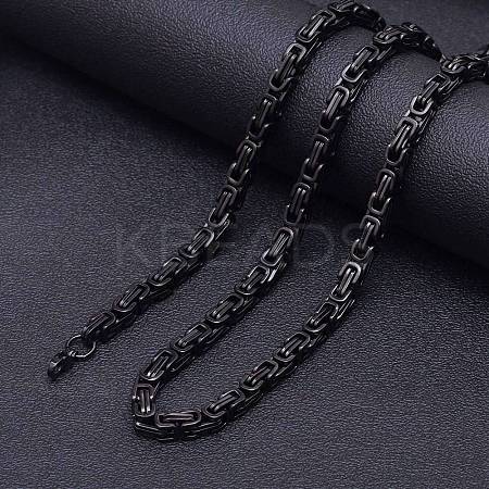 Stainless Steel Byzantine Chains Necklaces for Men FS-WG56795-29-1