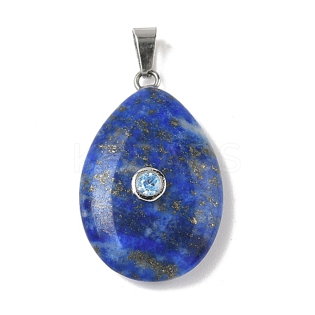 Natural Lapis Lazuli Pendants G-P599-02P-10-1