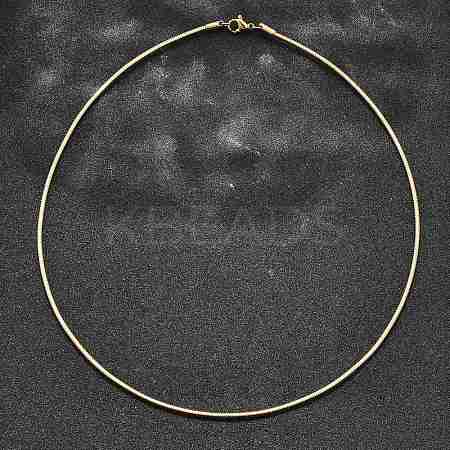 Casual Style 304 Stainless Steel Snake Chain Choker Necklaces STAS-O037-05G-1