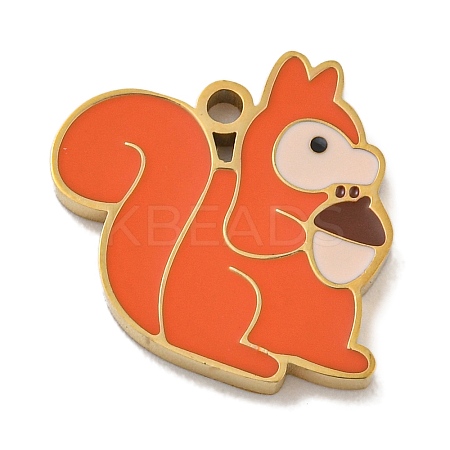 304 Stainless Steel Enamel Pendants STAS-Z093-07G-1