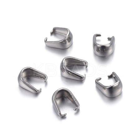 Tarnish Resistant 304 Stainless Steel Snap on Bails STAS-P223-04P-1