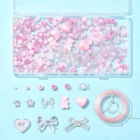 DIY Cute Acrylic Beaded Stretch Jewelry Set Kits DIY-YW0010-04A-1