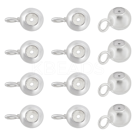 12Pcs 925 Sterling Silver Tube Bails STER-BC0003-18P-1