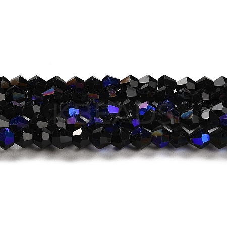 Opaque Solid Color Electroplate Glass Beads Strands EGLA-A039-P2mm-L17-1