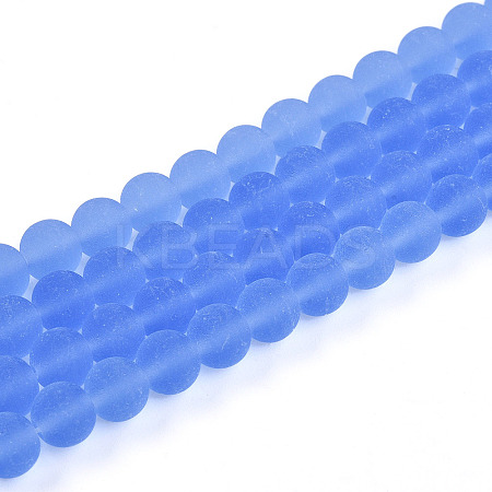 Transparent Glass Beads Strands X-GLAA-T032-T6mm-MD04-1