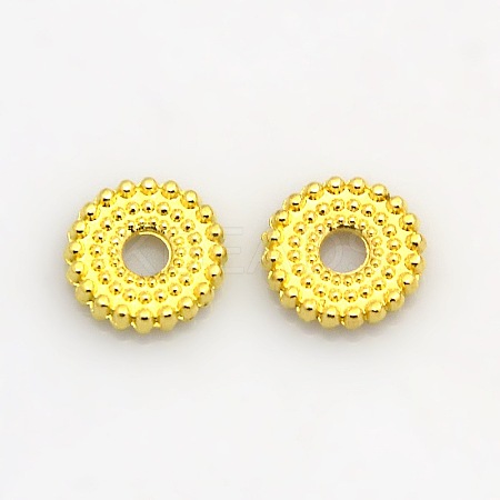 Disc Plating Zinc Alloy Spacer Beads PALLOY-N0101-08G-1