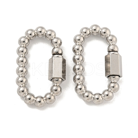 Non-Tarnish 304 Stainless Steel Screw Carabiner Lock Charms STAS-C092-07P-1