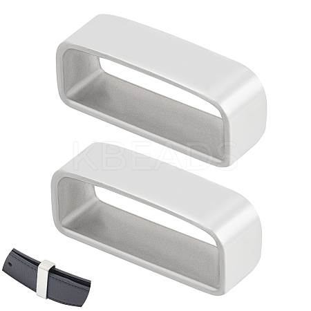 Stainless Steel Loop Keepers STAS-WH0031-42-1