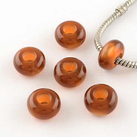 Imitation Cat Eye Resin European Beads RPDL-S001-05-1